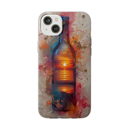 Copy of Floral Holographic Phone Case — Iridescent Leaves & Flowers Flexi Case