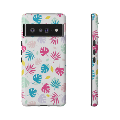 Tropical Leaf Phone Case — Colorful Pastel Monstera & Palm iPhone Case