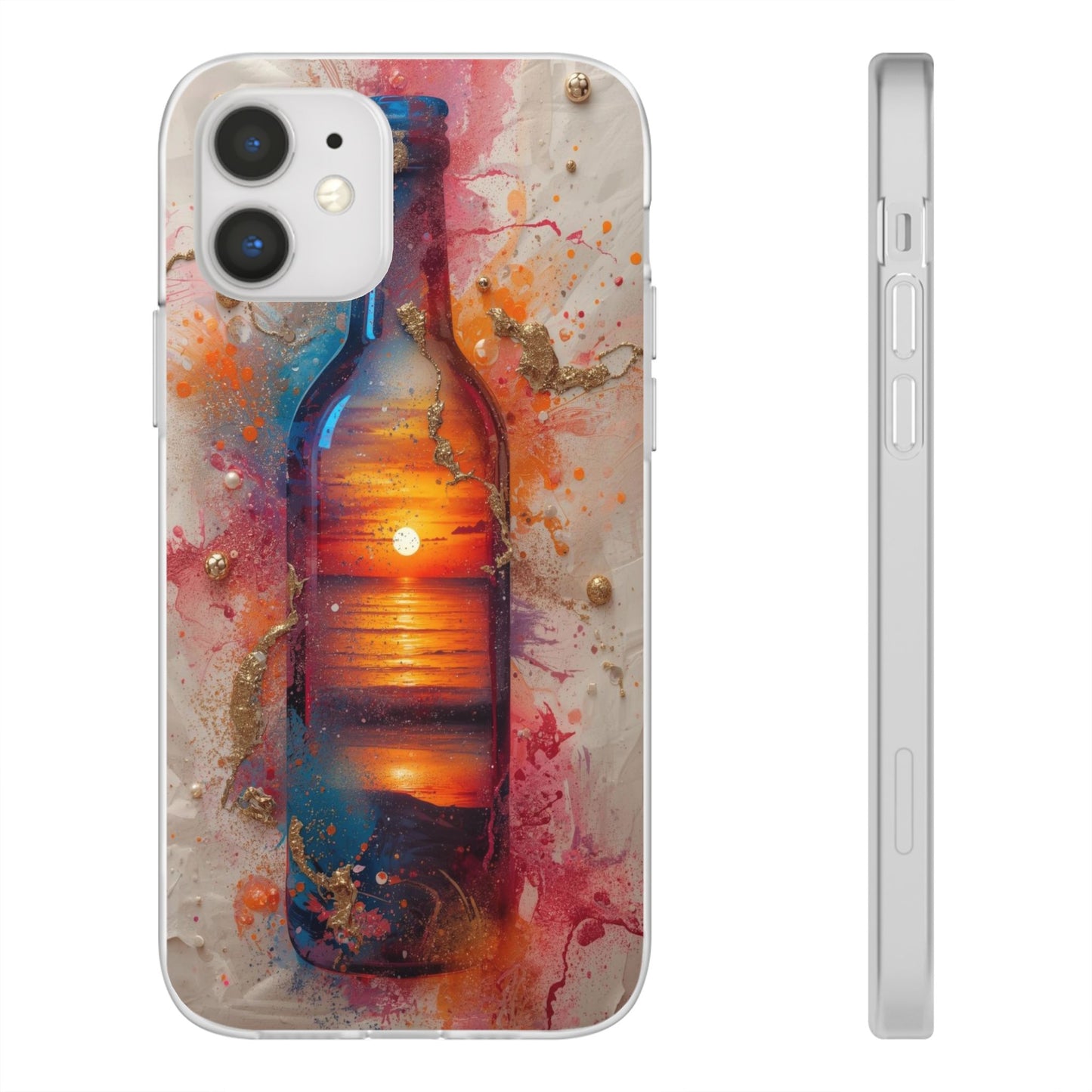 Copy of Floral Holographic Phone Case — Iridescent Leaves & Flowers Flexi Case