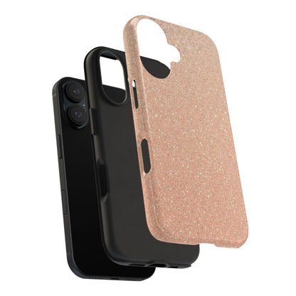 Glitter Rose Gold Tough Phone Case — Sparkling Protective iPhone Cover