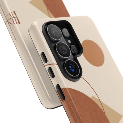 Abstract Earth Tones Phone Case — Minimal Geometric Design