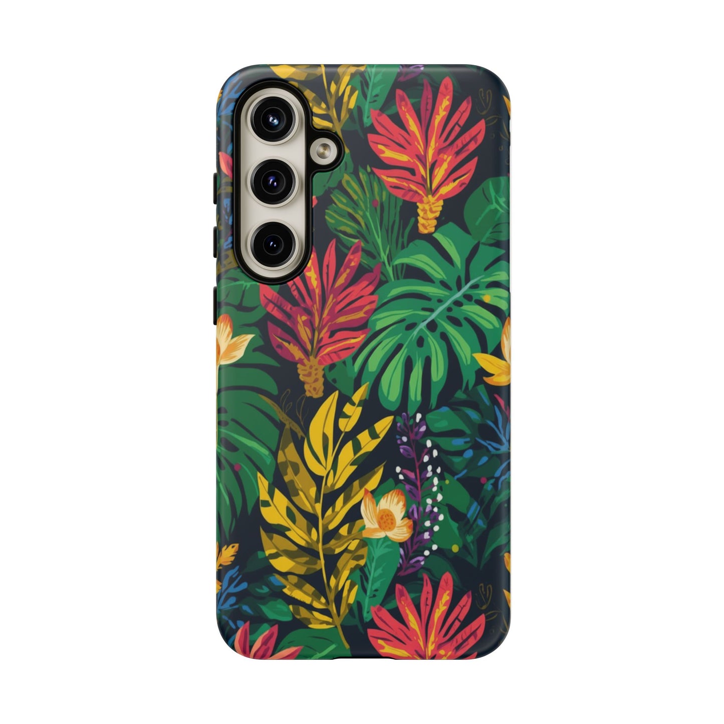 Tropical Floral Phone Case — Vibrant Jungle Leaf Protective Cover