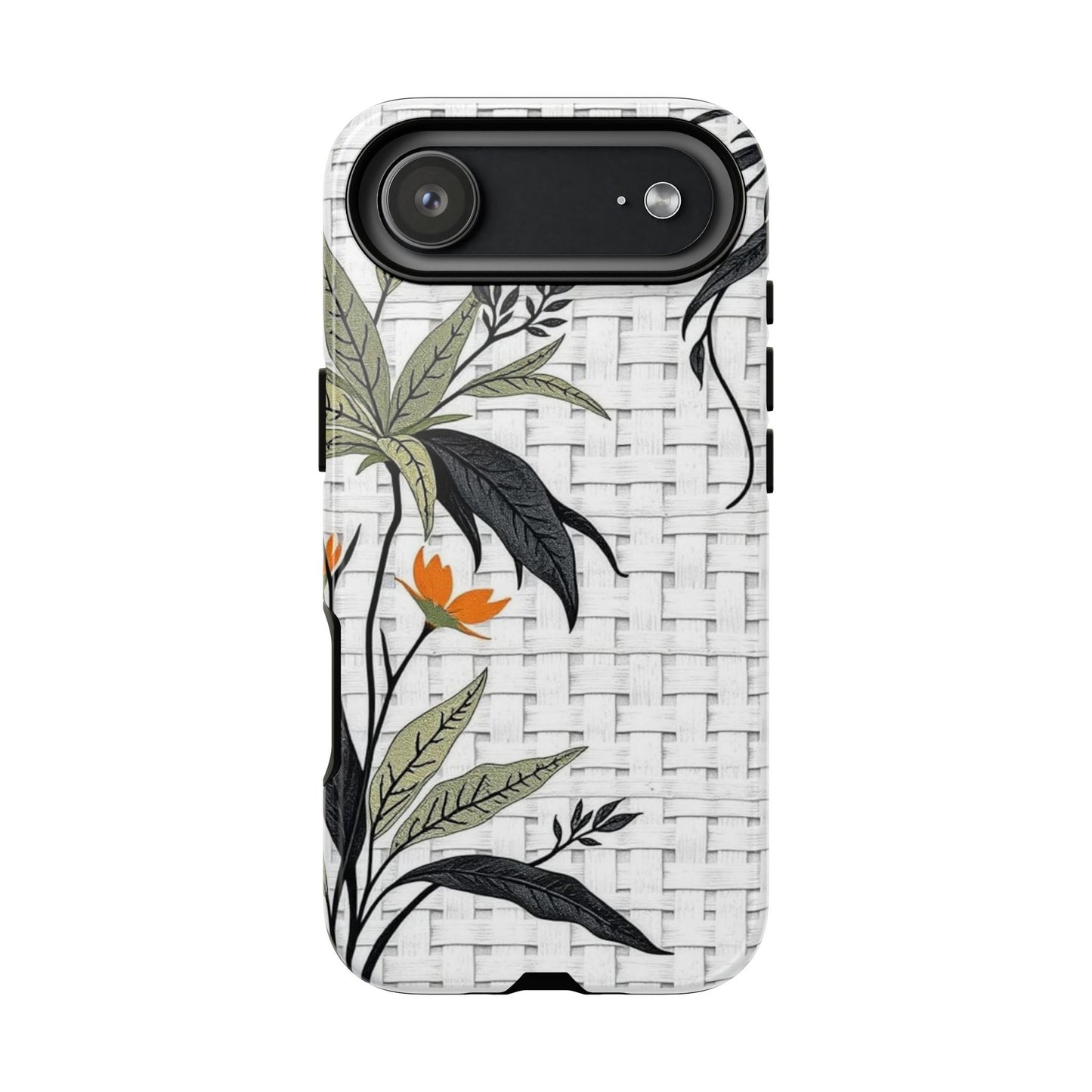 Floral Woven Tough Phone Case — Protective Botanical iPhone Cover