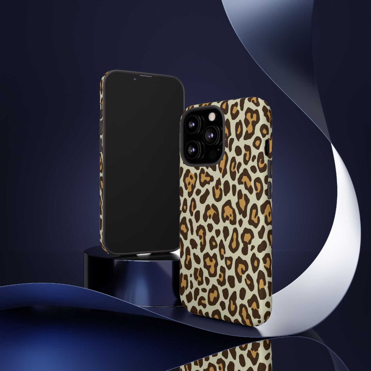 Leopard Print Tough Phone Case — Durable Protective Animal Print Case