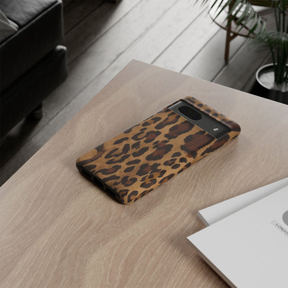 Leopard Print Tough Phone Case — Durable Animal Print Protective Cover