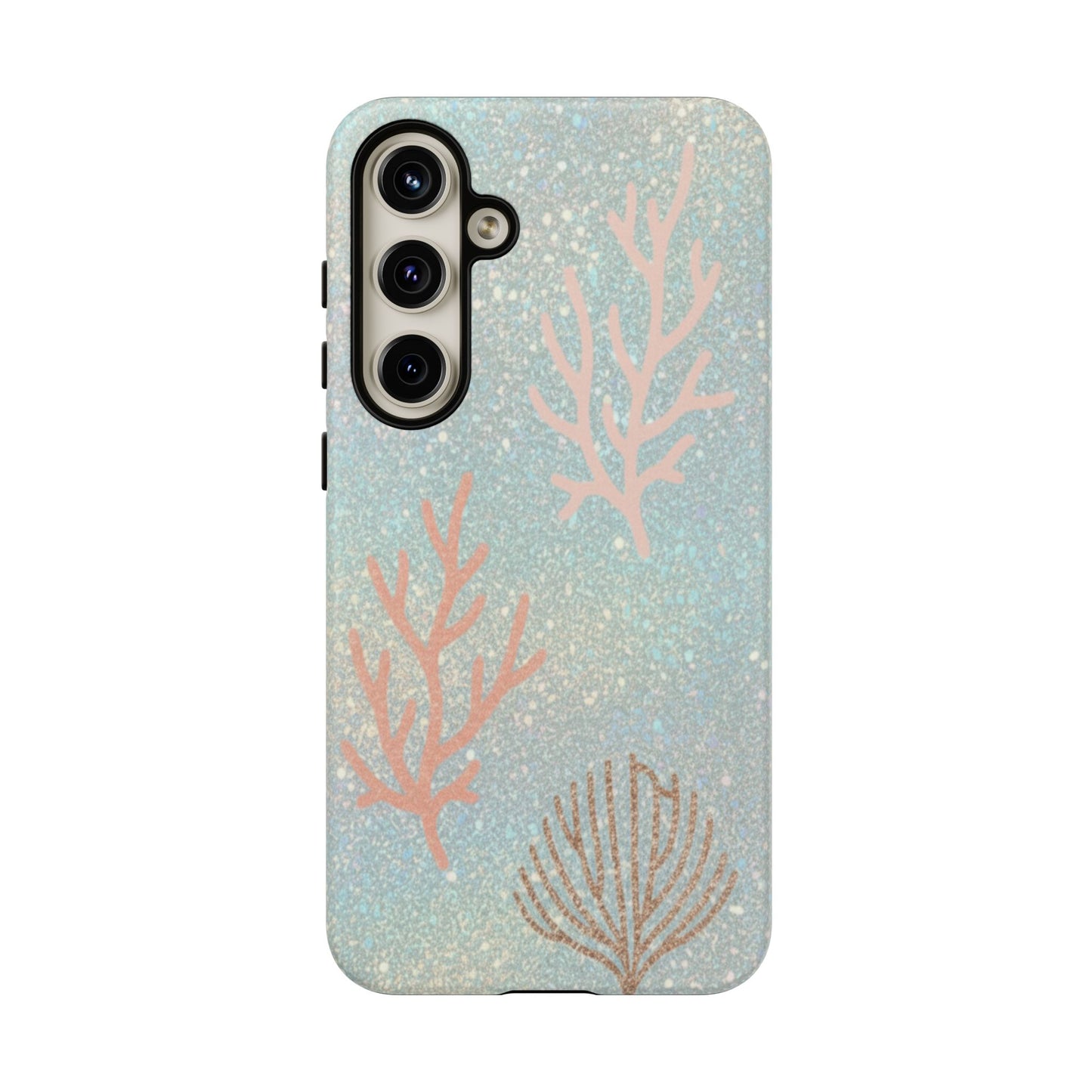 Seafoam Sparkle Phone Case – Coral & Seashell Tough Case