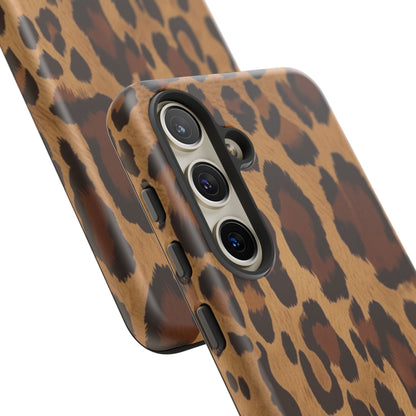 Leopard Print Tough Phone Case — Durable Animal Print Protective Cover