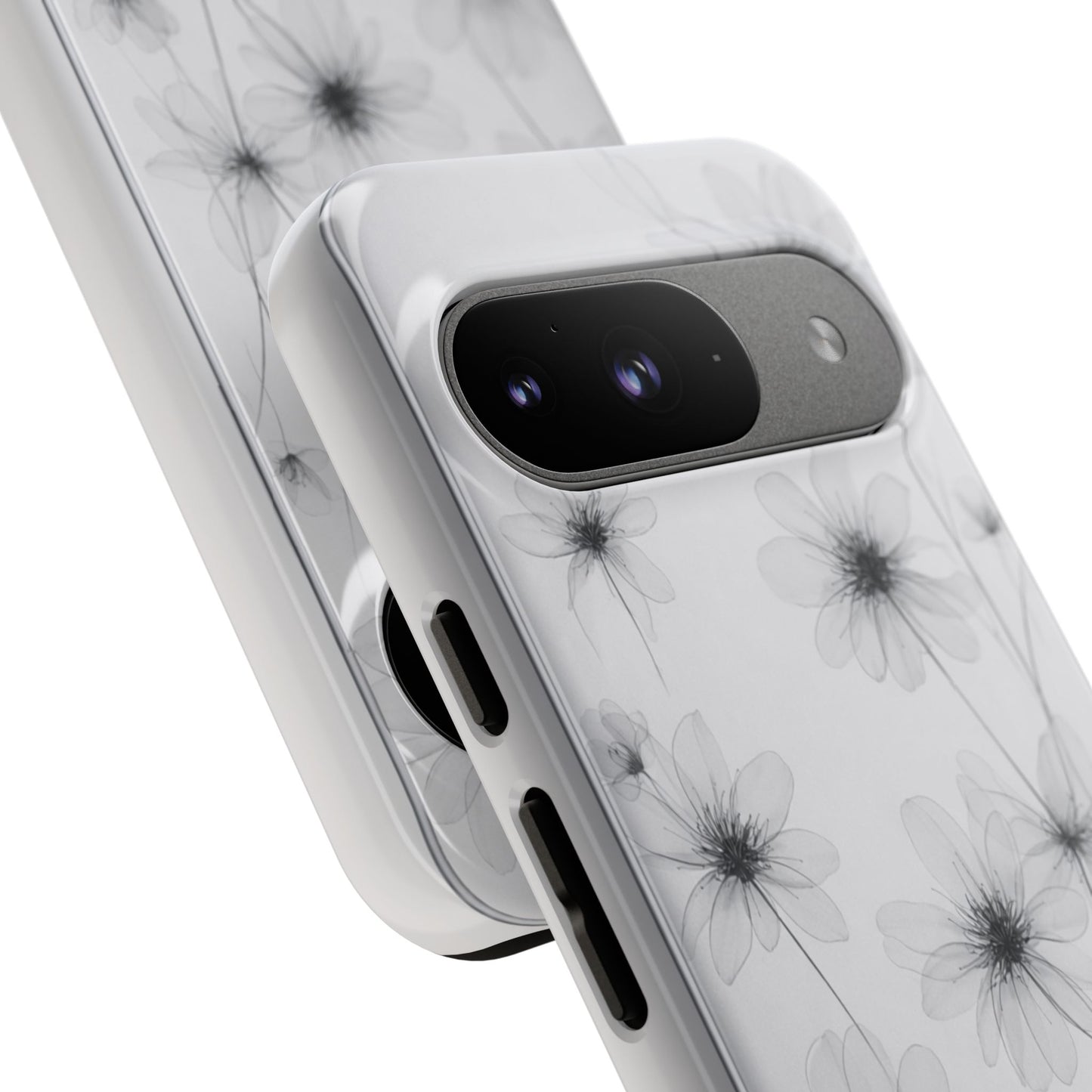 Tough Case — Black & White Floral Tough Phone Case