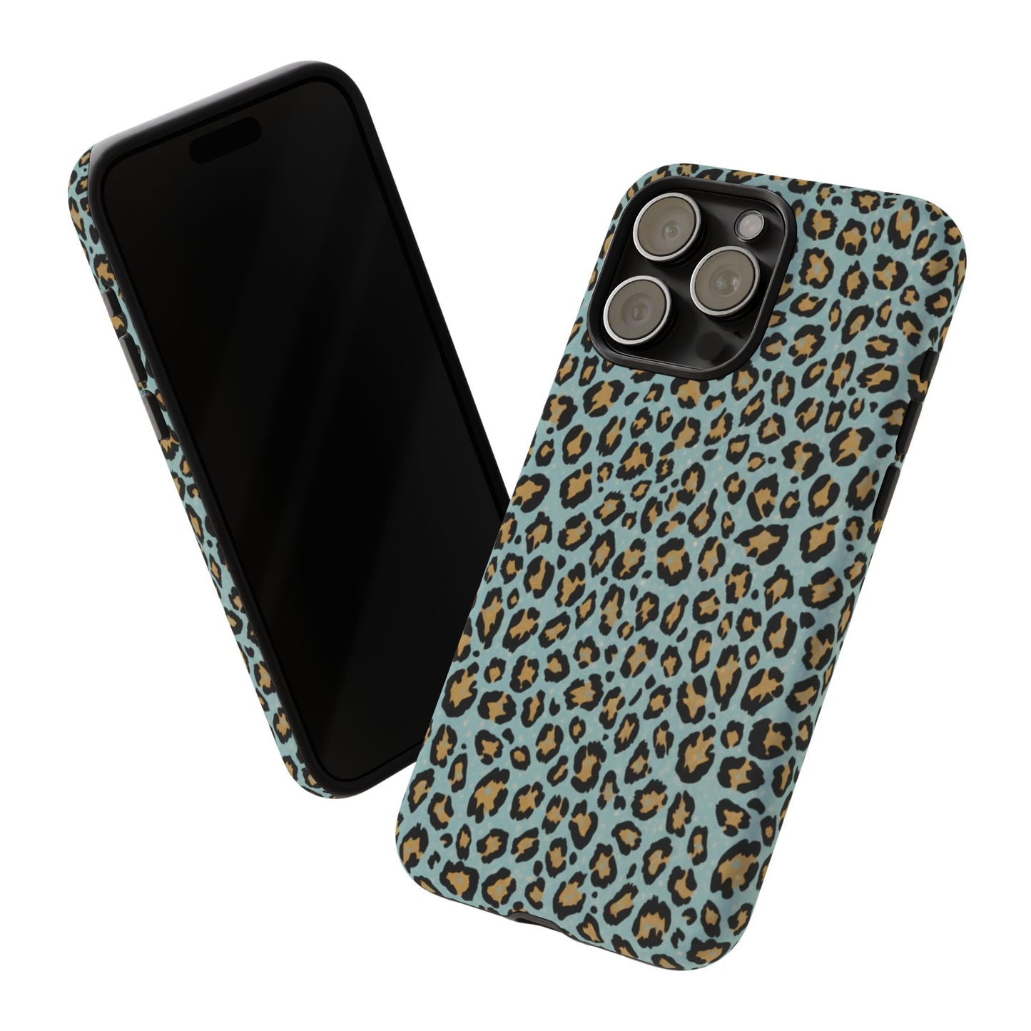 Leopard Print Tough Phone Case - Blue Cheetah Protective Cover