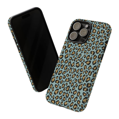 Leopard Print Tough Phone Case - Blue Cheetah Protective Cover