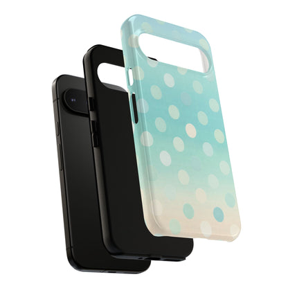 Abstract Palm Tough Phone Case — Minimal Coastal Blue Protective Cover