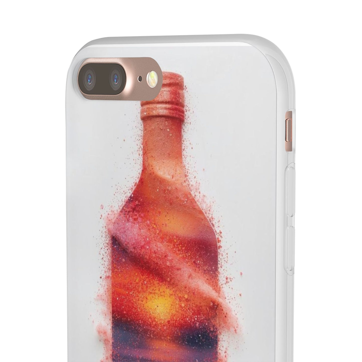 Galaxy Bottle Phone Case — Abstract Cosmic Beverage Design Flexible Case