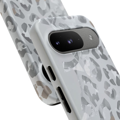 Silver Leopard Tough Phone Case