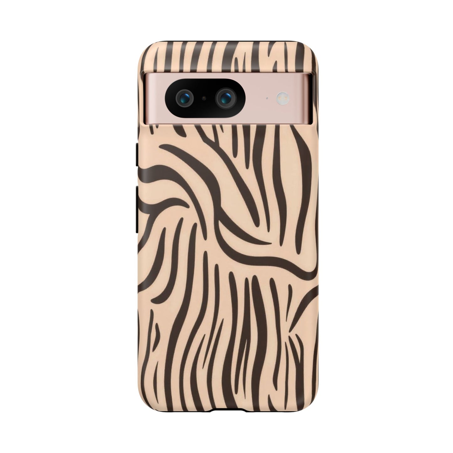 Zebra Stripe Tough Phone Case – Neutral Animal Print Protective Cover