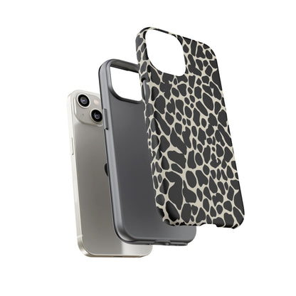 Black and White Cowhide Phone Case — Protective Tough Case