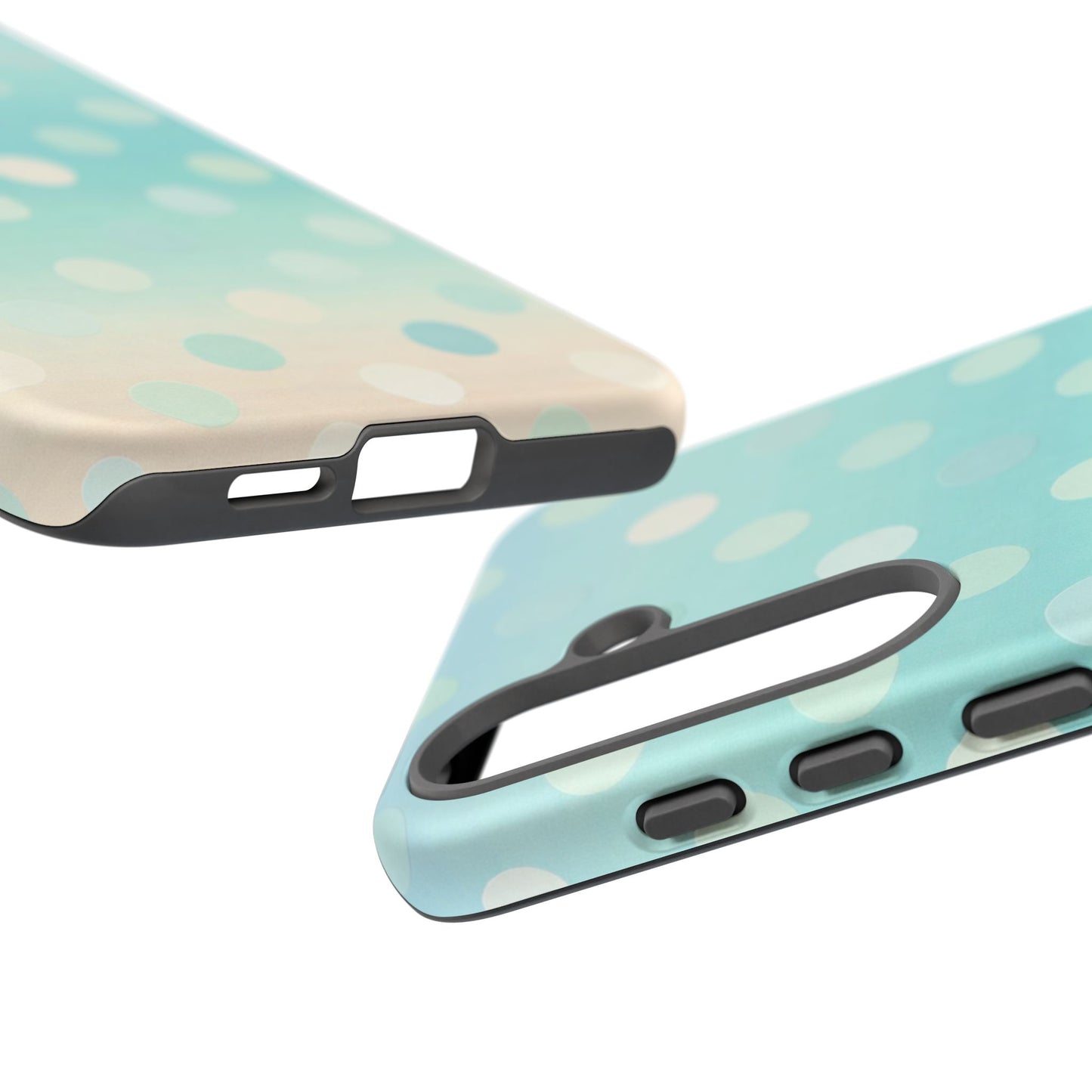 Abstract Palm Tough Phone Case — Minimal Coastal Blue Protective Cover