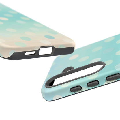 Abstract Palm Tough Phone Case — Minimal Coastal Blue Protective Cover