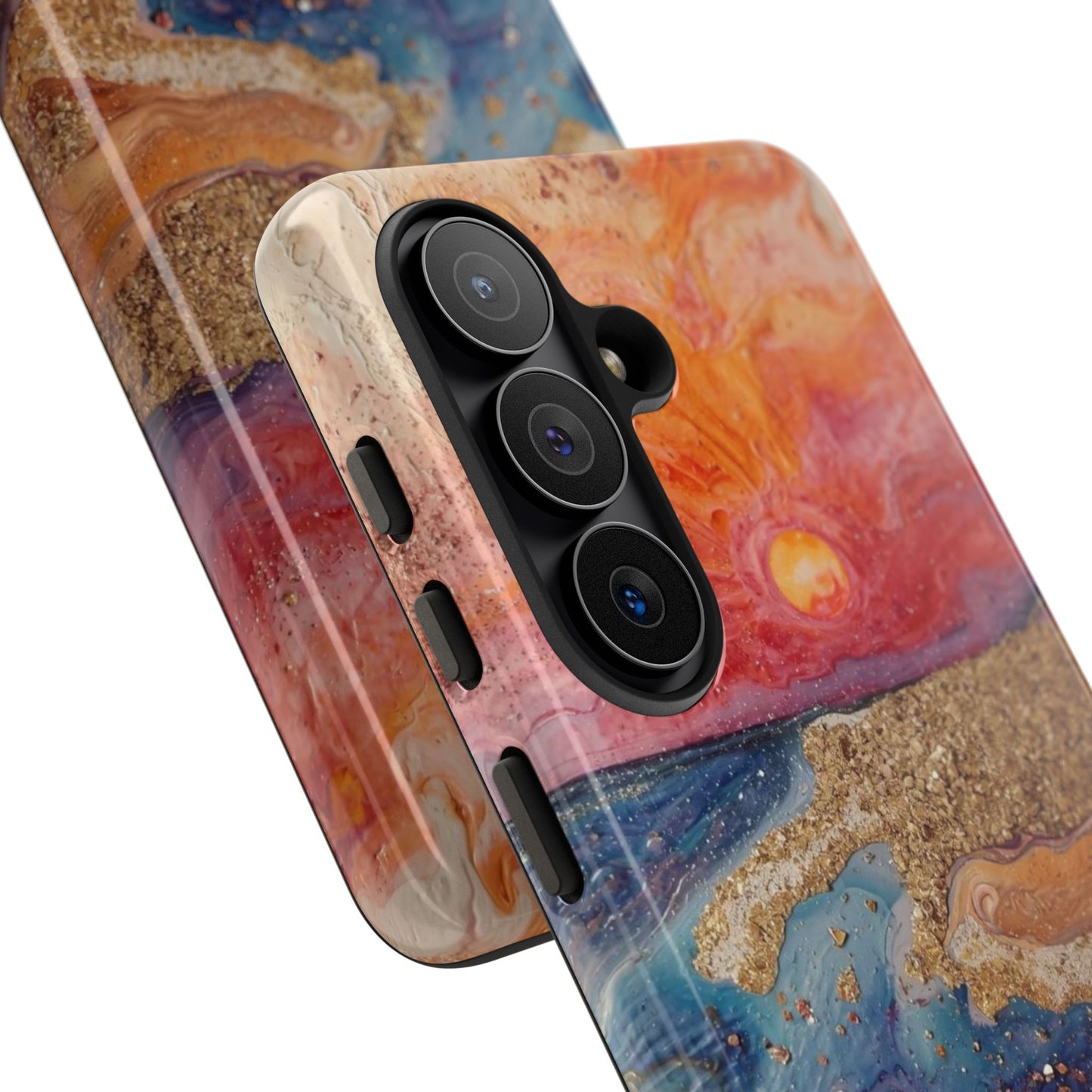 Sunset Coast Phone Case — Colorful Abstract Beach Art Tough Case