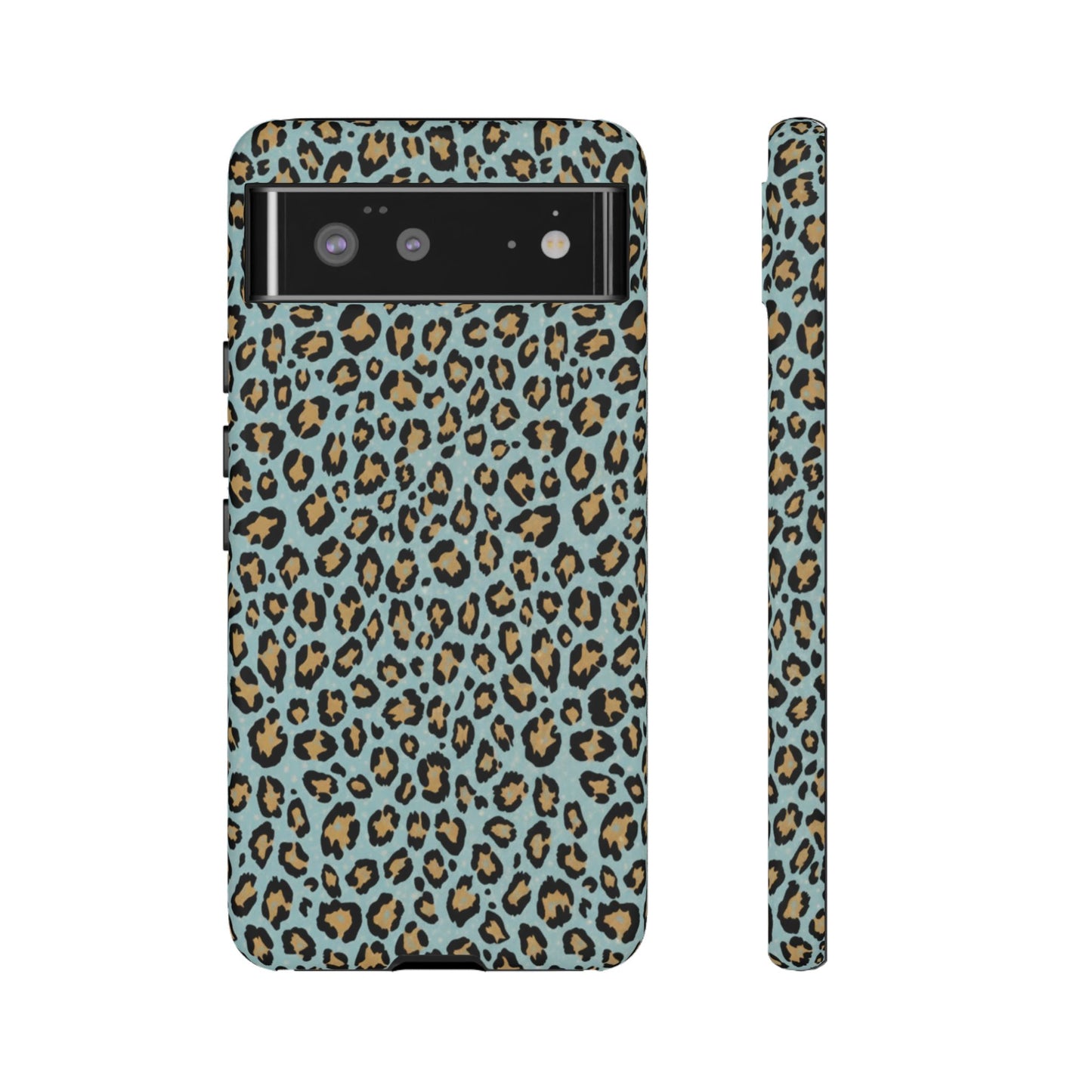 Leopard Print Tough Phone Case - Blue Cheetah Protective Cover
