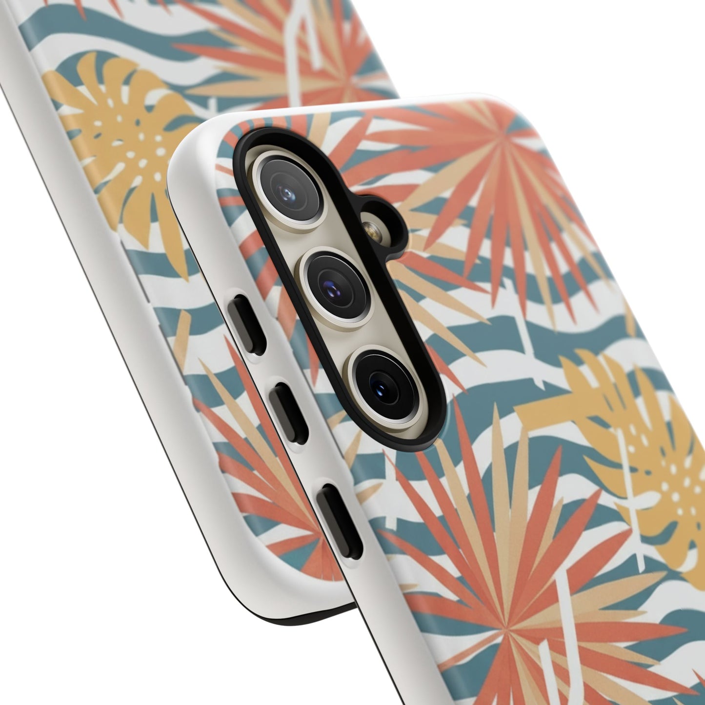 Tropical Palm Tough Phone Case – Retro Wave Floral Protective Cover