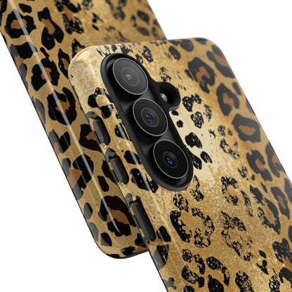 Leopard Print Tough Phone Case — Durable Protective iPhone Cover