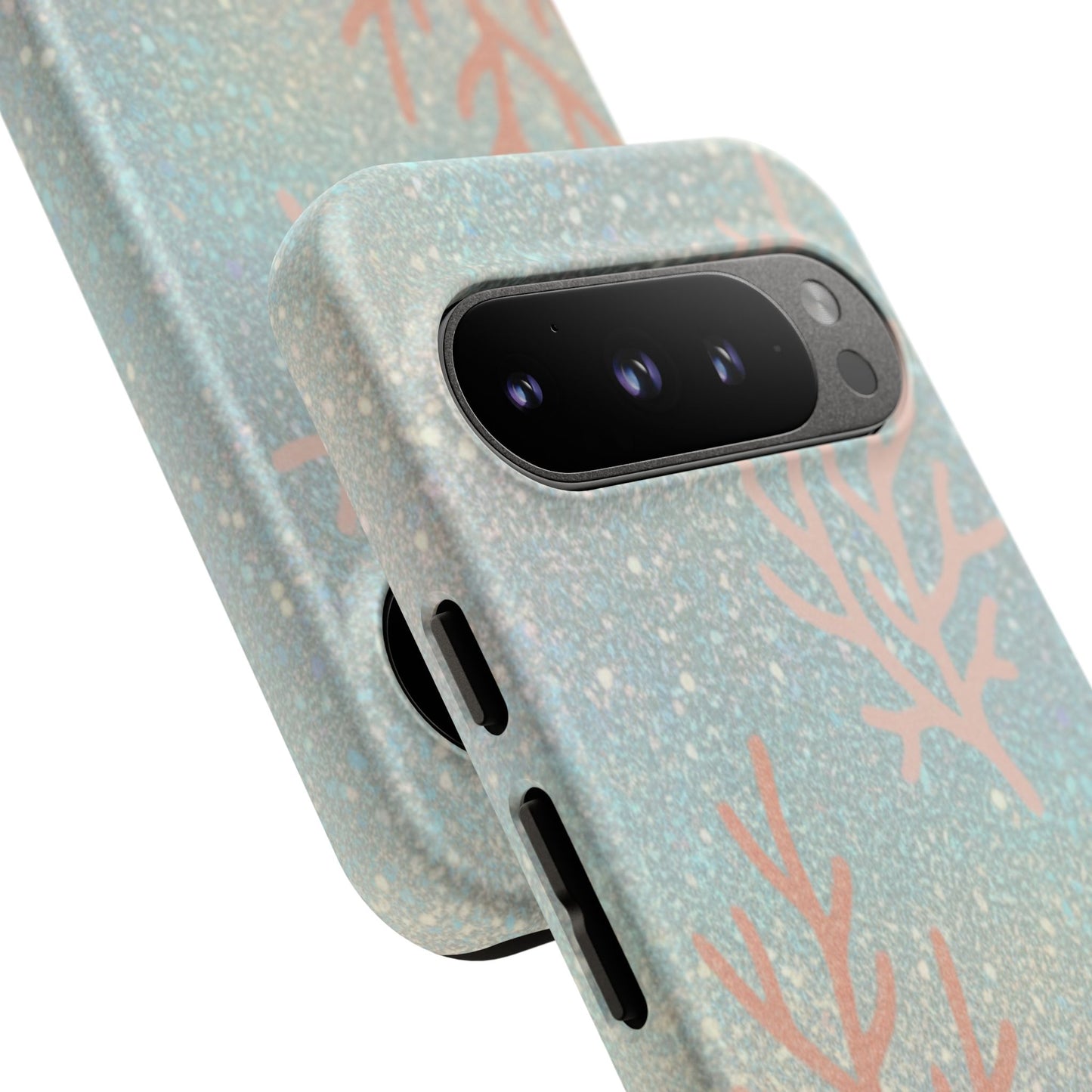 Seafoam Sparkle Phone Case – Coral & Seashell Tough Case