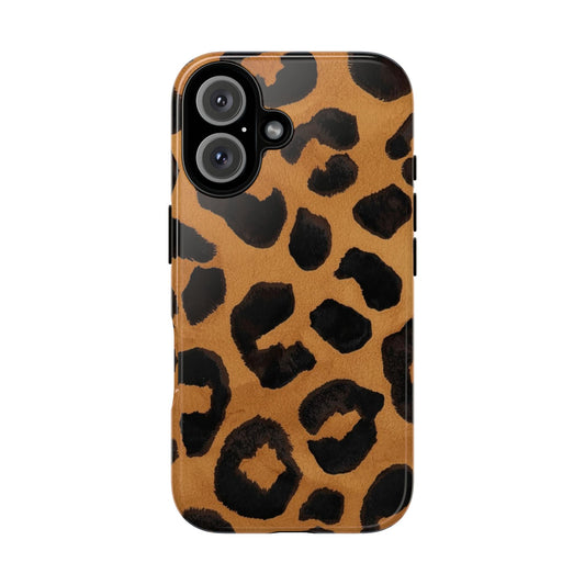 Leopard Print Tough Phone Case — Protective Animal Print iPhone Case
