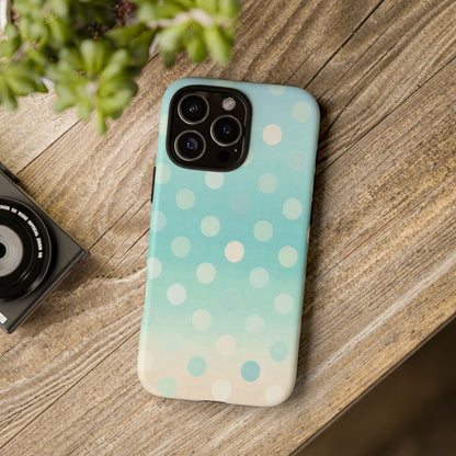 Abstract Palm Tough Phone Case — Minimal Coastal Blue Protective Cover