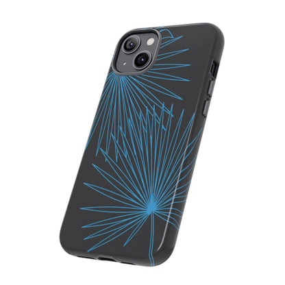 Blue Dandelion Burst Tough Phone Case — Protective Floral iPhone Cover