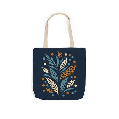 Boho Leaves Canvas Tote Bag, Great for Shopping, Beach Days, Gifts, Festivals, and Everyday Use