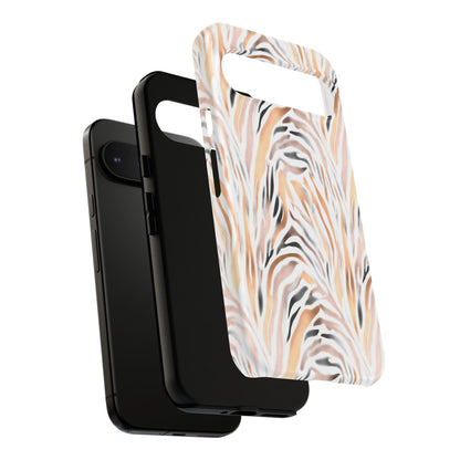 Tough Case — Neutral Watercolor Tiger Stripe Phone Case