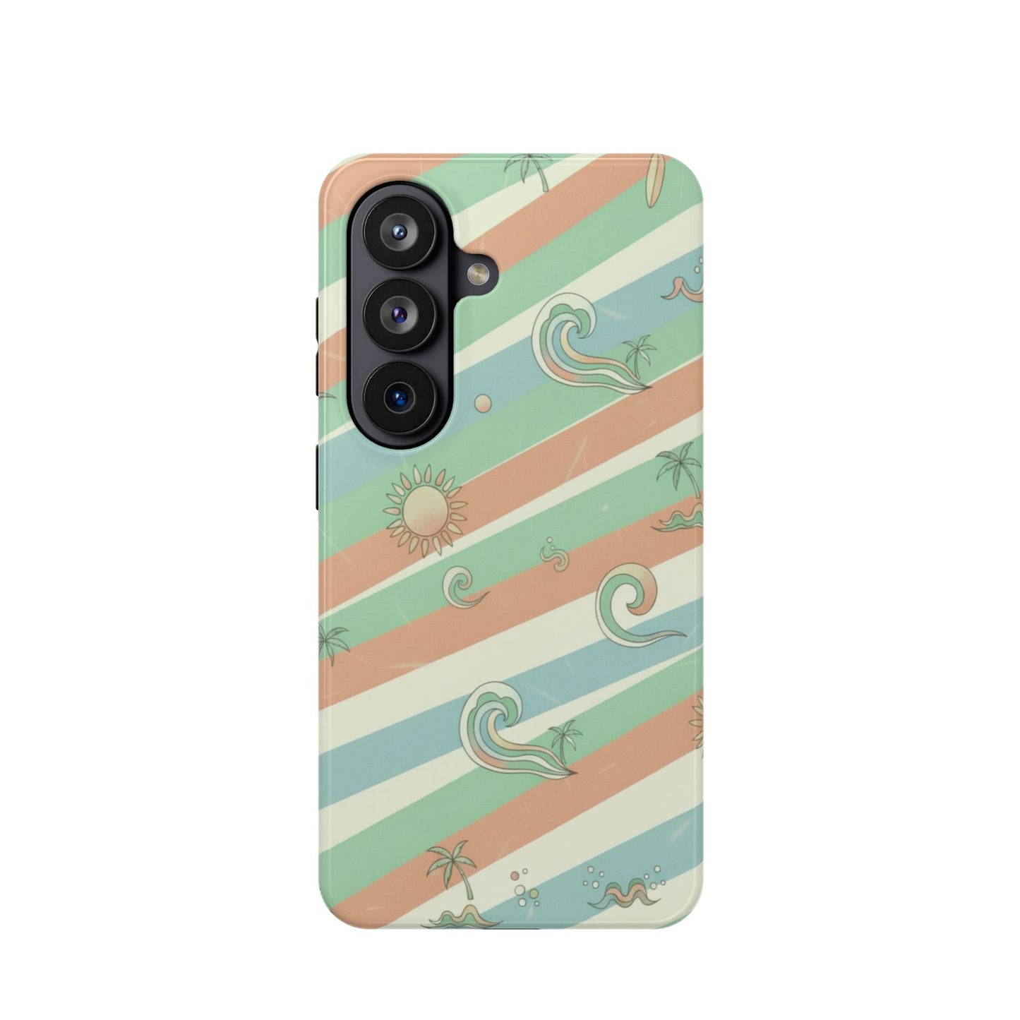 Magnetic Impact-Resistant Phone Case — Retro Surf Stripes