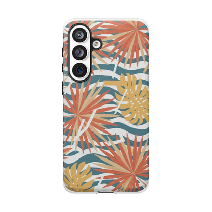 Tropical Palm Tough Phone Case – Retro Wave Floral Protective Cover