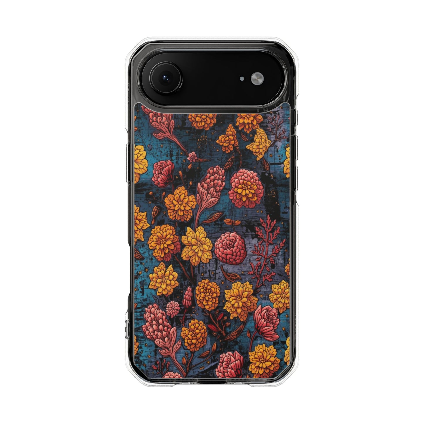 Clear Magnetic Impact Phone Case — Autumn Floral Pattern