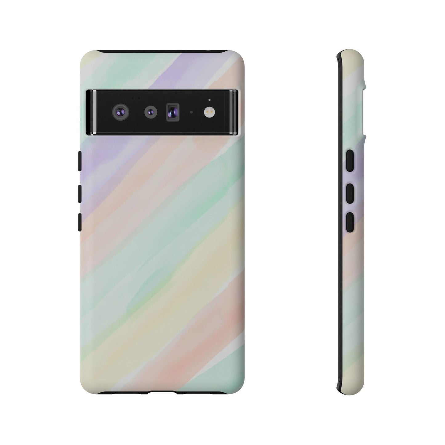 Pastel Watercolor Stripe Tough Phone Case
