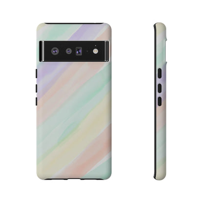 Pastel Watercolor Stripe Tough Phone Case