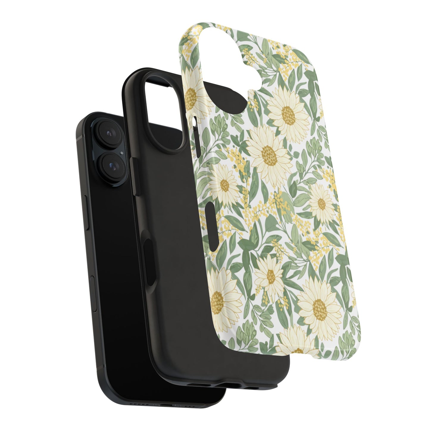 Daisy Meadow Tough Phone Case — Floral Protective Phone Cover