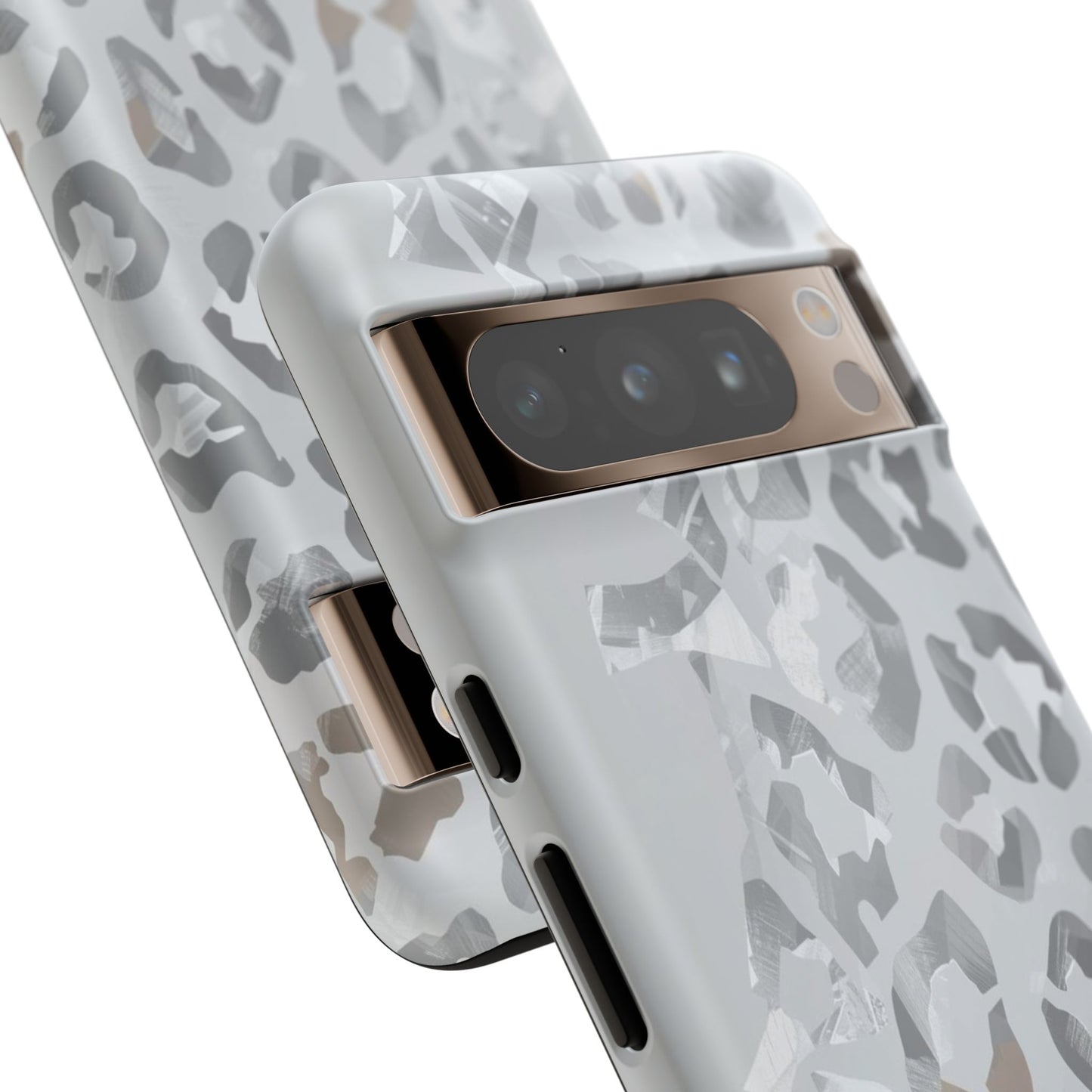 Silver Leopard Tough Phone Case