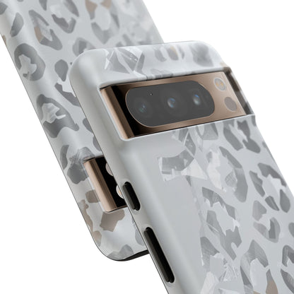 Silver Leopard Tough Phone Case
