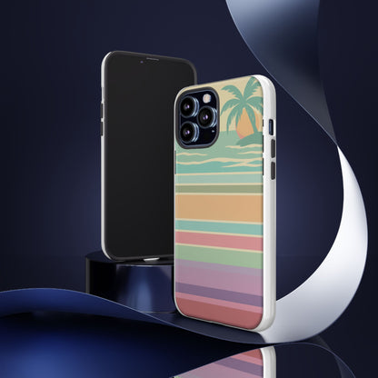 Tough Case — Retro Pastel Sunset Palm Tree Phone Case