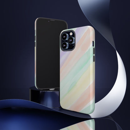 Pastel Watercolor Stripe Tough Phone Case