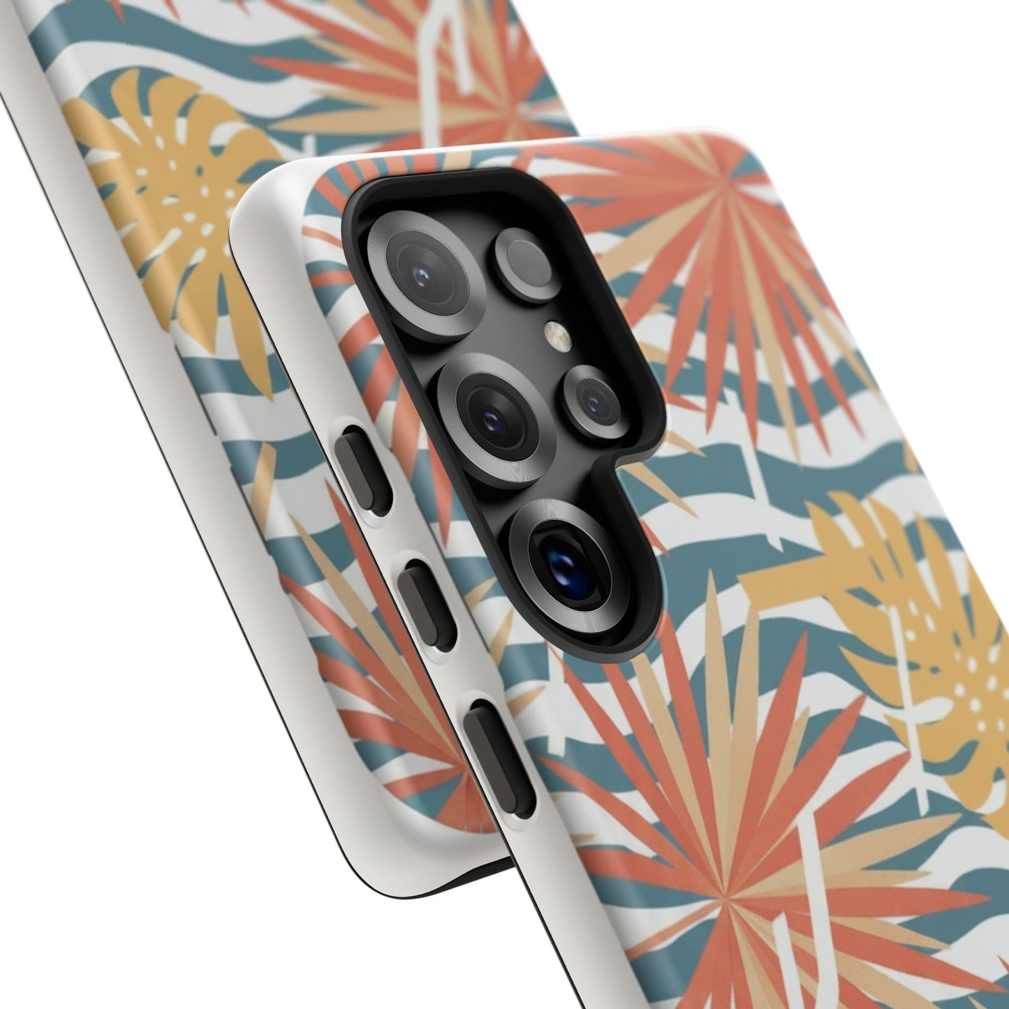 Tropical Palm Tough Phone Case – Retro Wave Floral Protective Cover