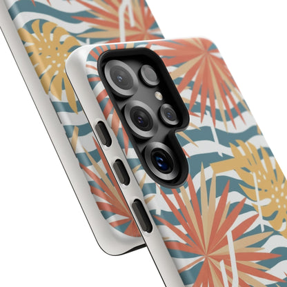 Tropical Palm Tough Phone Case – Retro Wave Floral Protective Cover