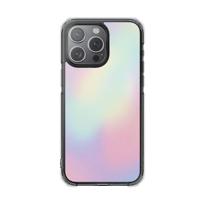 Clear Magnetic Impact Phone Case — Iridescent Pastel Backing