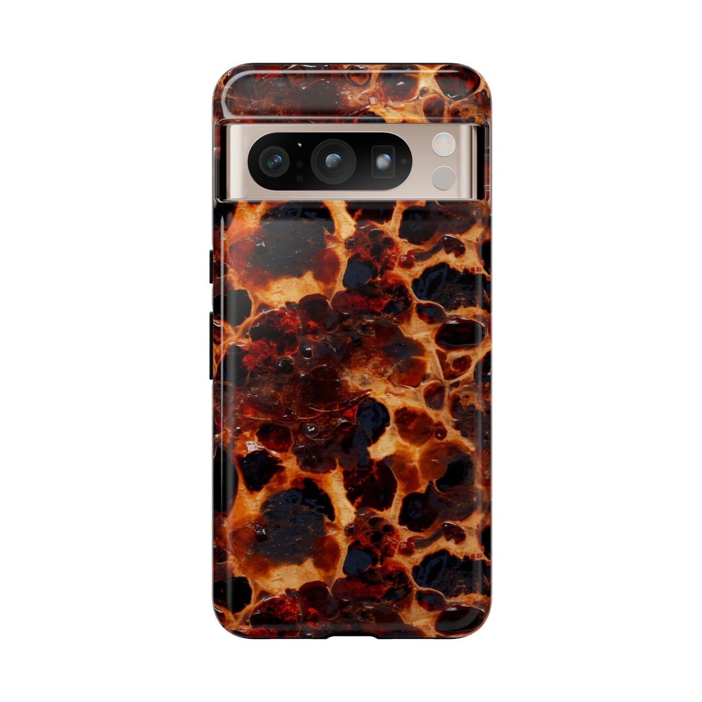 Tortoiseshell Phone Case — Protective iPhone Cover with Classic Amber Pattern