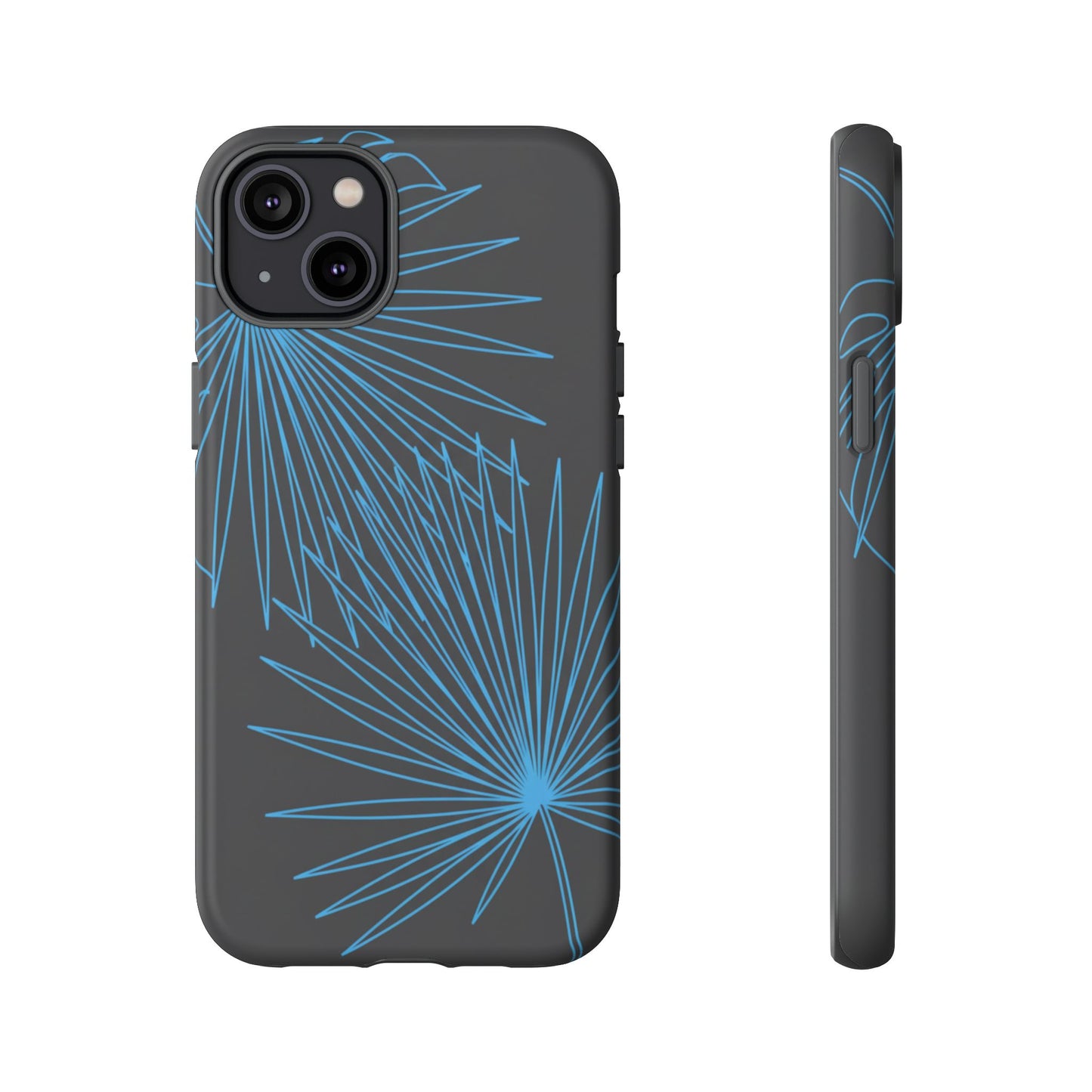 Blue Dandelion Burst Tough Phone Case — Protective Floral iPhone Cover
