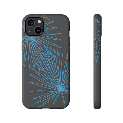 Blue Dandelion Burst Tough Phone Case — Protective Floral iPhone Cover