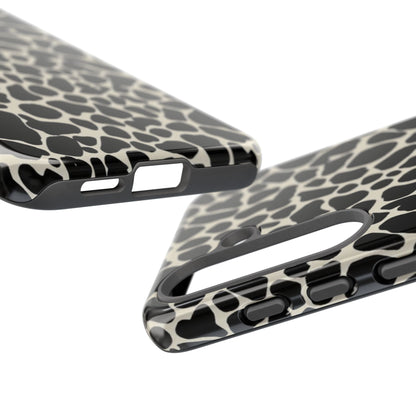 Black and White Cowhide Phone Case — Protective Tough Case