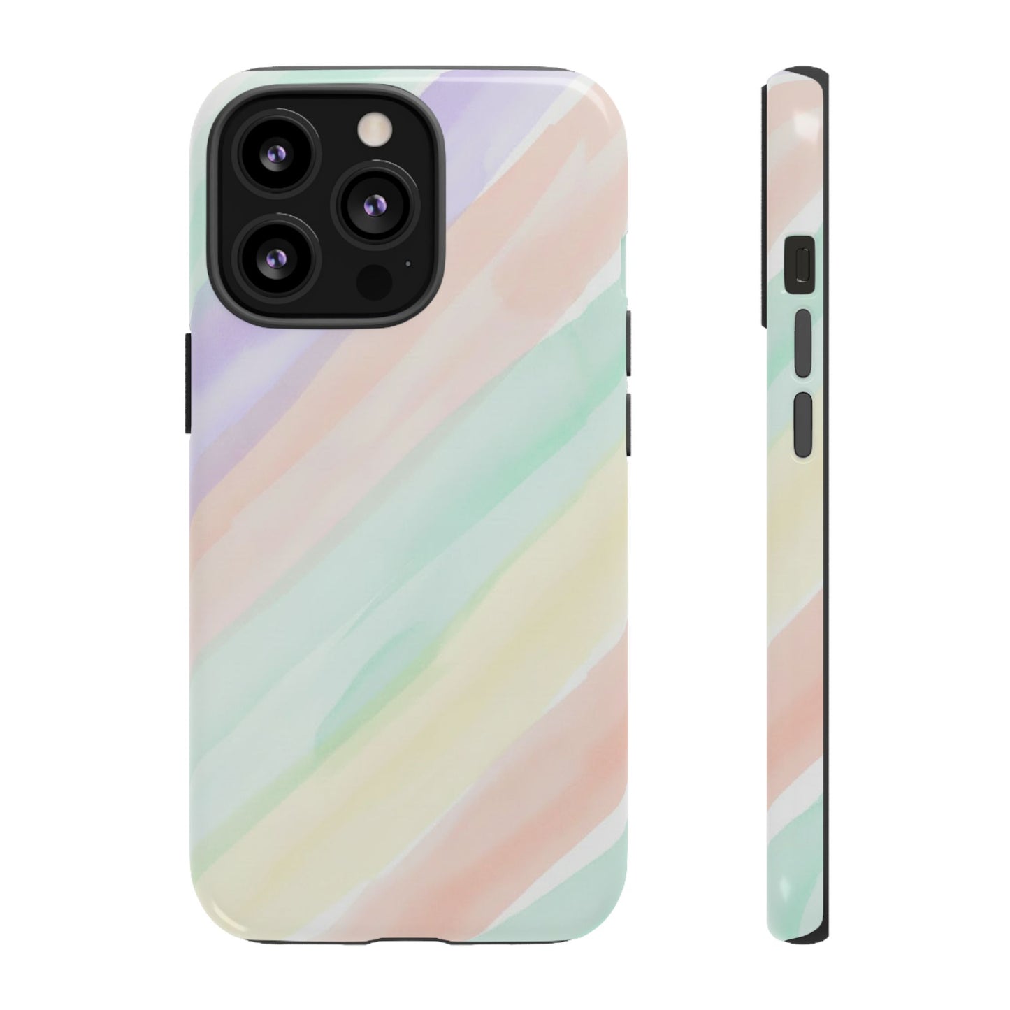 Pastel Watercolor Stripe Tough Phone Case