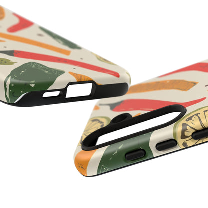 Spicy Peppers Phone Case – Colorful Chili, Lime & Citrus Pattern